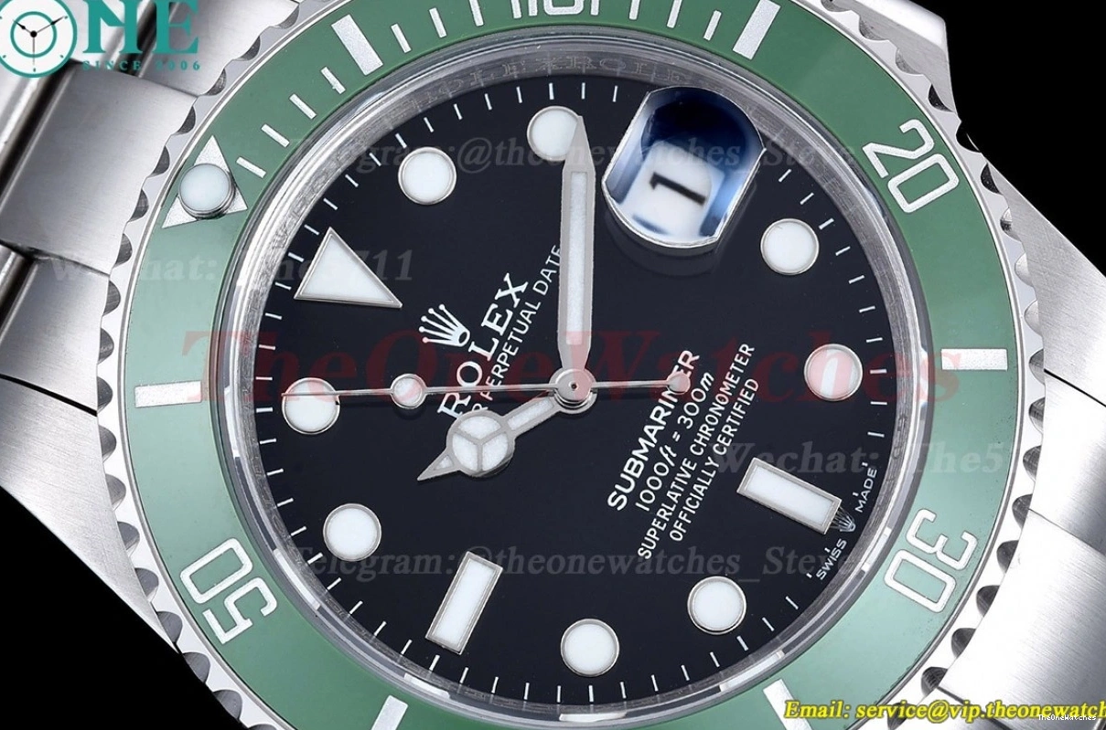 Black 41mm GDF Submariner SS MY8215 SS 126610LV 1224